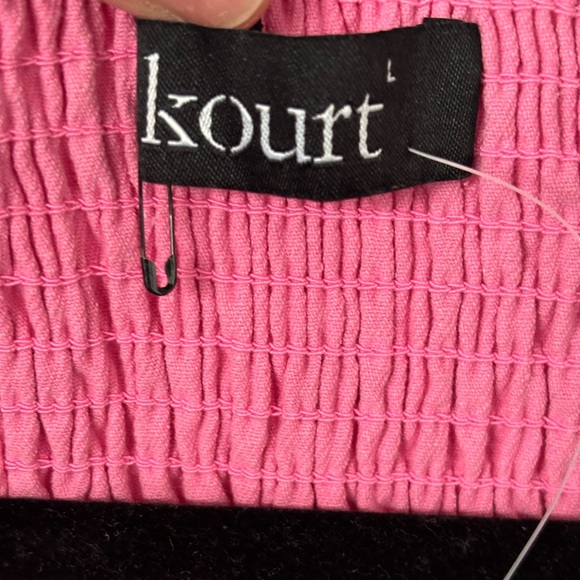Kourt Denim Corset Mini Dress Bubblegum Pink Flowy Skirt Sleeveless Size Large - Picture 7 of 8